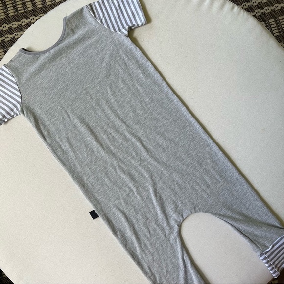 Rags to Raches 3/4T Gray Party Bear Print Baby Romper Jumpsuit - Picture 6 of 7